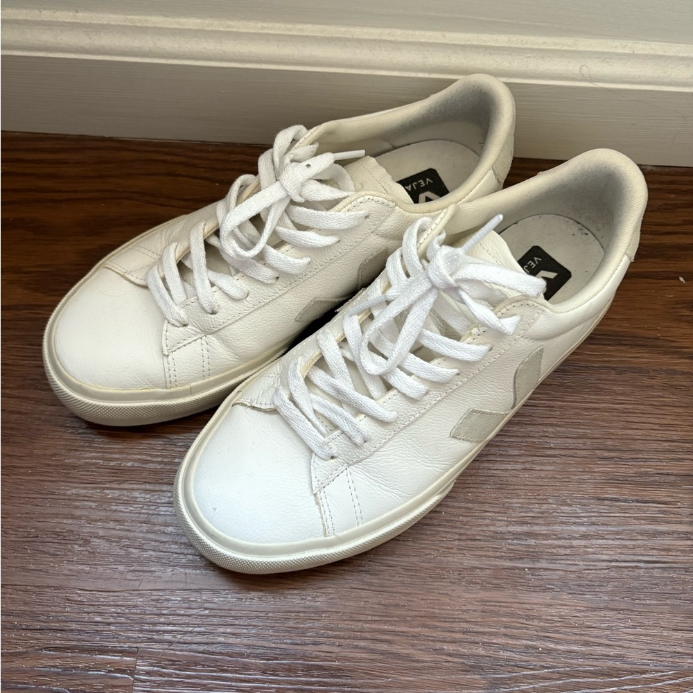 Veja Extra White and Natural Sneakers - Picture 3 of 8